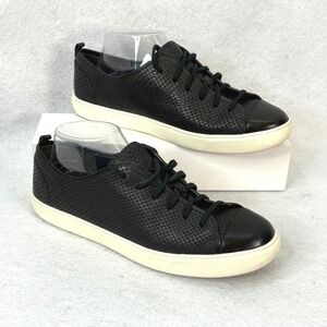 Cole Haan Grand OS Black Snakeskin Print Leather Lace Up Sneakers Womens 10